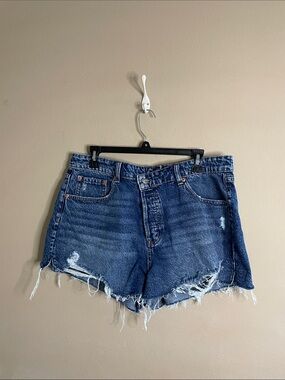 Aeropostale Classic Distressed Denim Shorts - Blue Sz 14